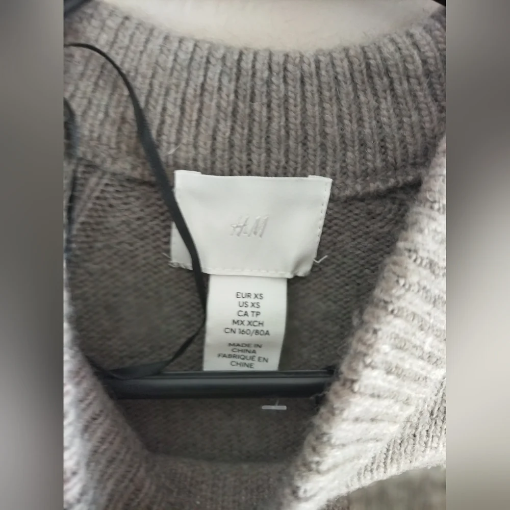 H&M Taupe Melange Cozy Knit Bodycon Longline Sweater Dress XS. - Picture 7 of 10